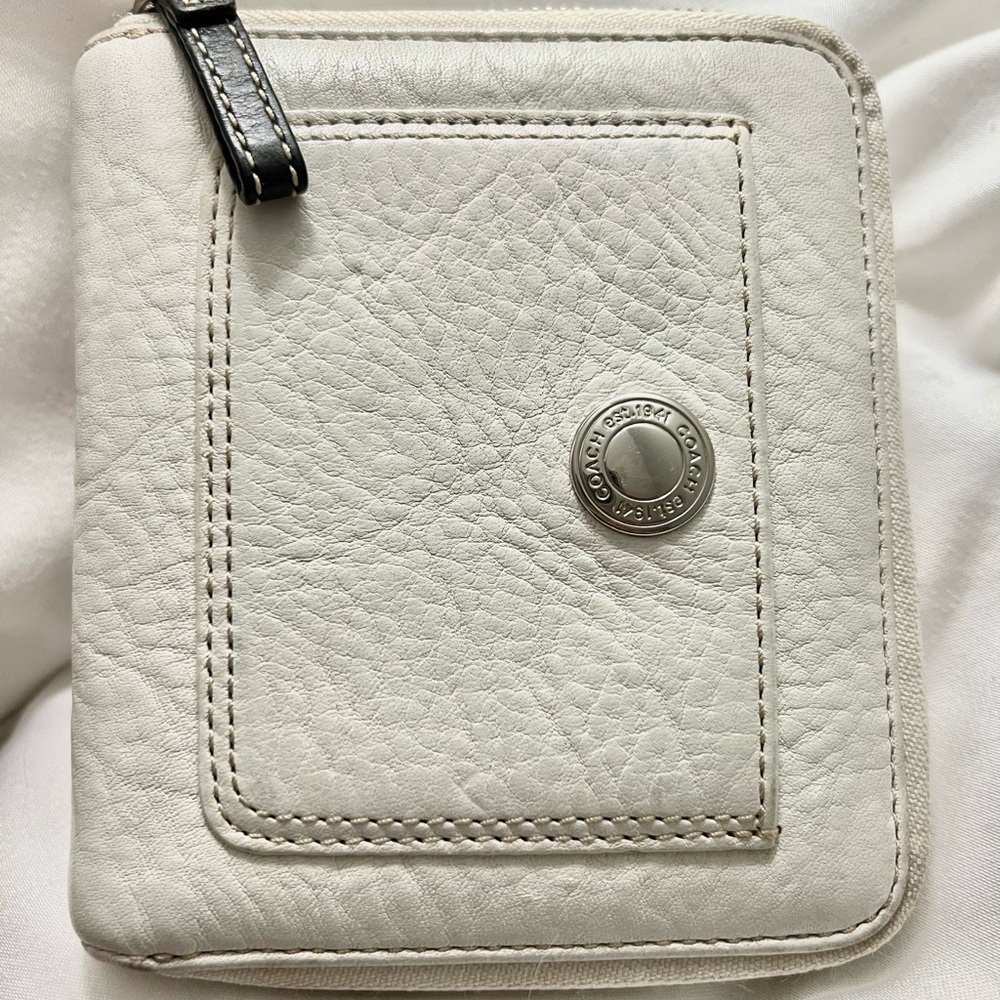 Coach White Leather Wallet